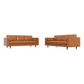 Tan Leather Sofa Set of 2 G27950
