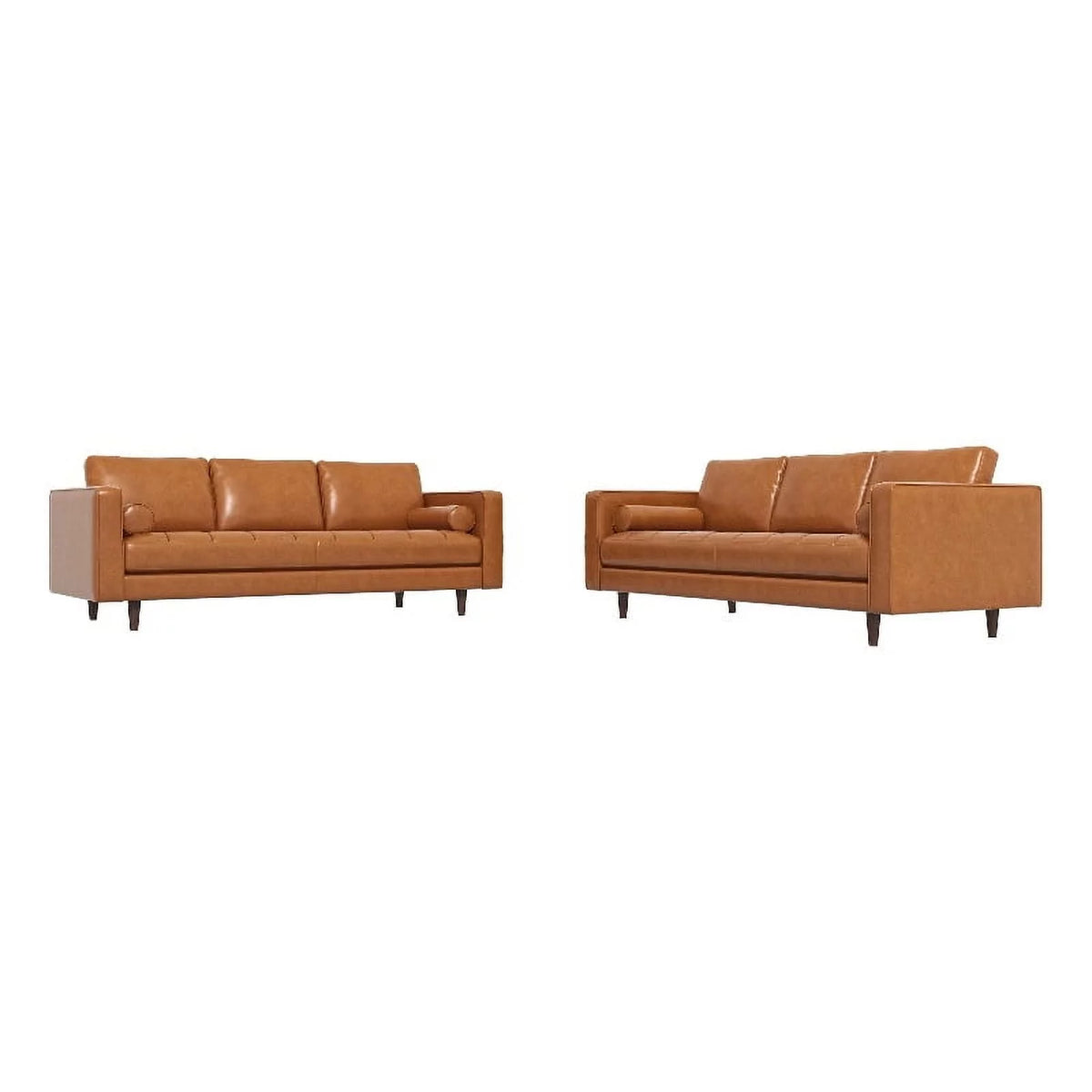 Tan Leather Sofa Set of 2 G27950
