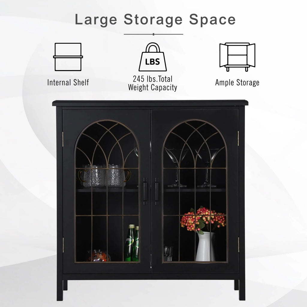 2-Door Accent Cabinet with Metal Door V8985