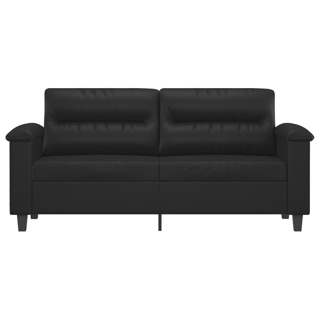 Black Faux Leather 2-Seater Sofa A528263