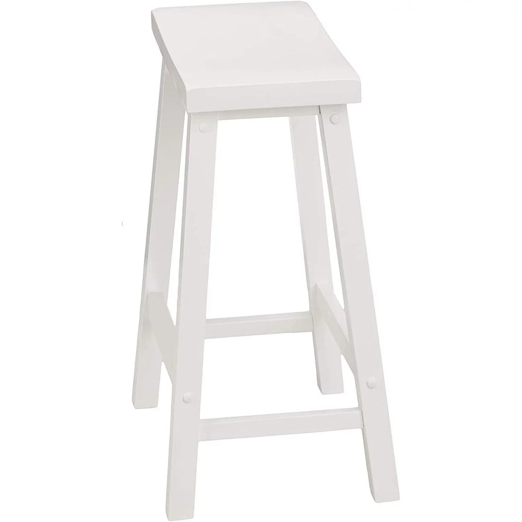 White Set of 2 24In Kitchen Counter Stools E8973