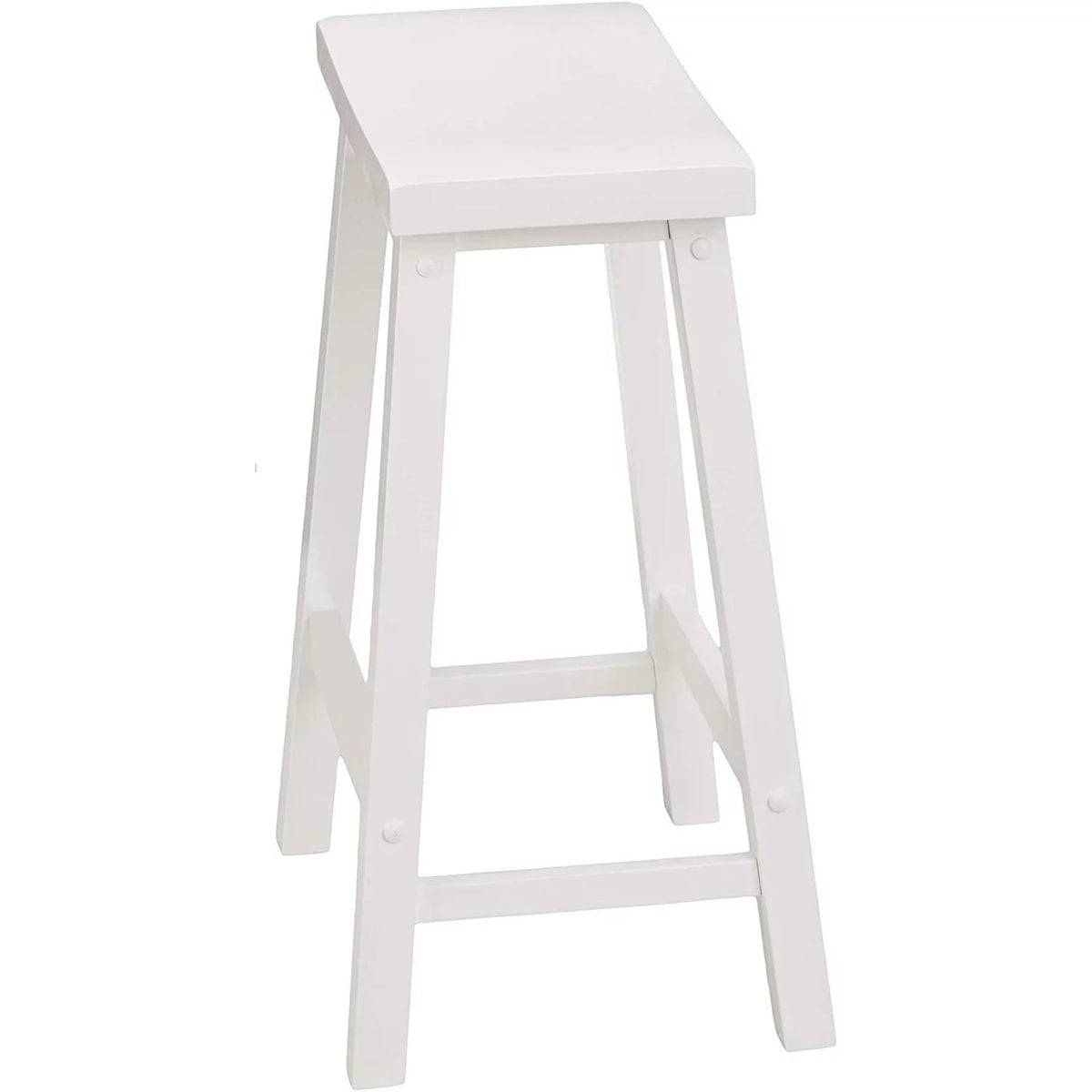 White Set of 2 24In Kitchen Counter Stools E8973