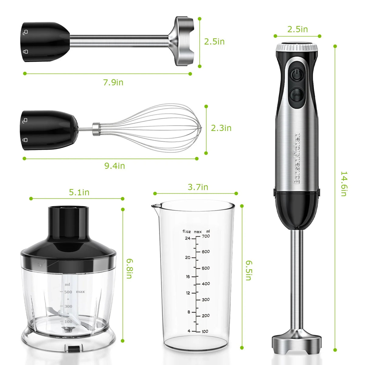 Stainless Steel 20-Speed Immersion Blender Y37410