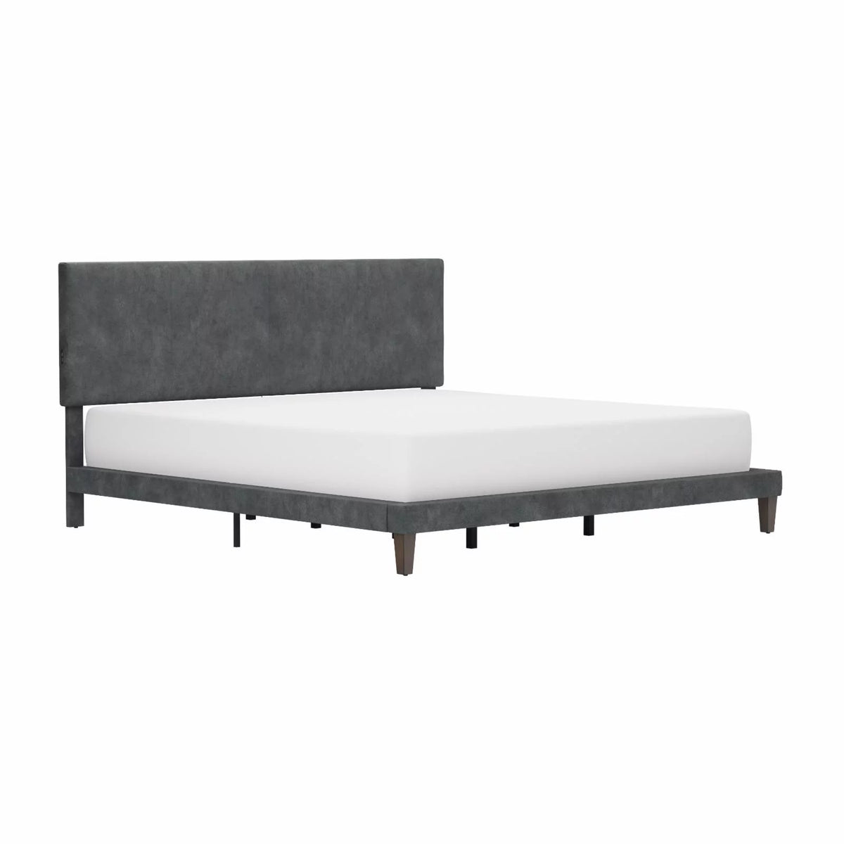 King Upholstered Platform Bed with 2 USB Ports S75199
