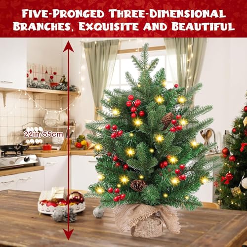 20 inch Small Christmas Tree with Lights H84077