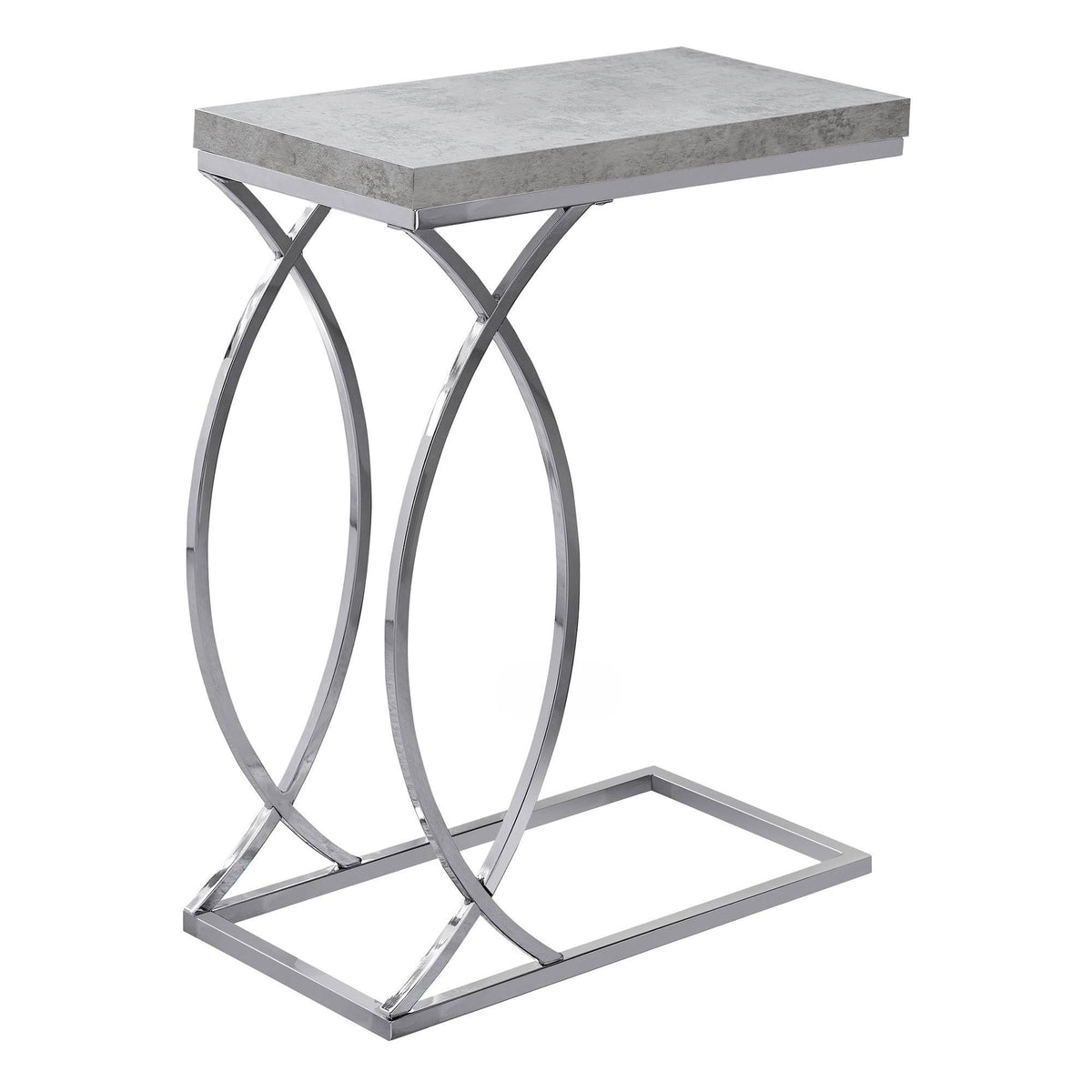 Grey MDF Laminate Metal Accent Table V21821