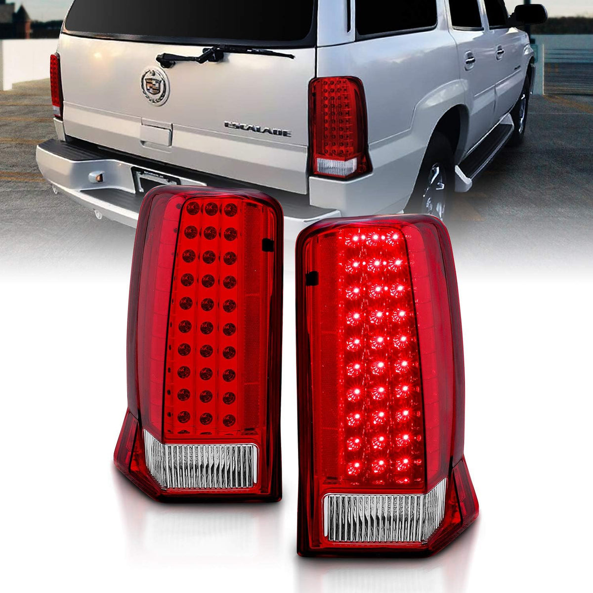 Red/Clear LED Tail Lights Y565