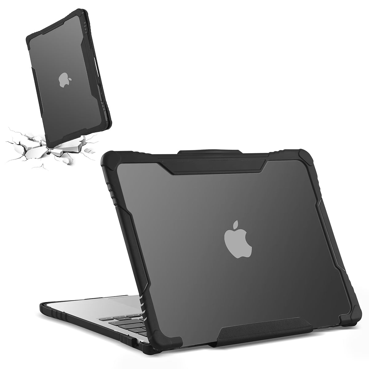 Black Rugged Laptop Sleeve with Keyboard Cover J637