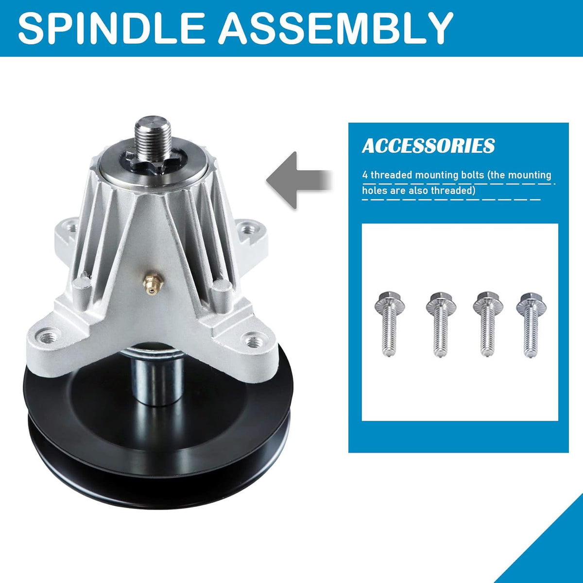 Spindle Deck Assembly with Pulley for 54 Deck Mower Pack of 2 Z85551