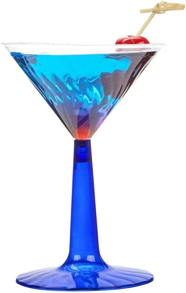 2-Piece 6-Ounce Blue Martini Glass I987