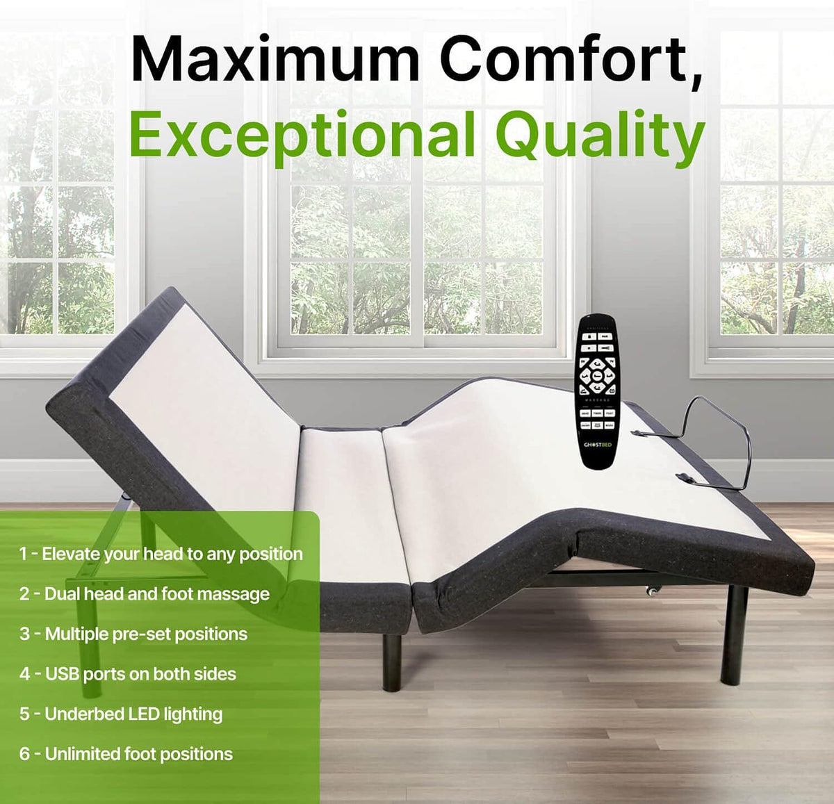 Twin XL Adjustable Bed Frame with Wireless Remote M79862