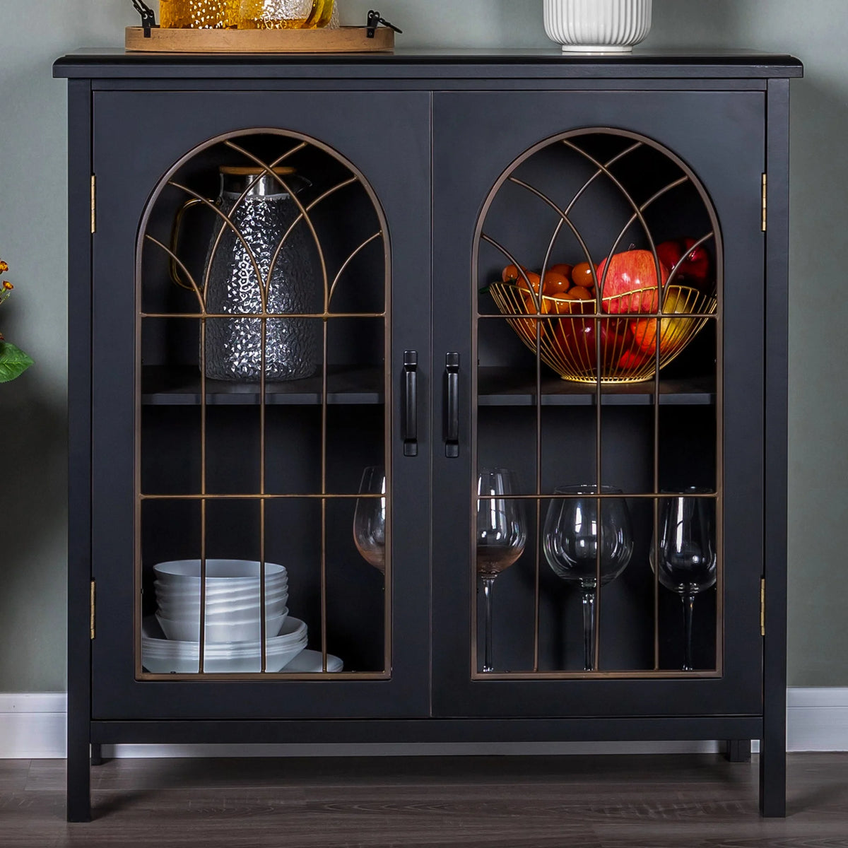 2-Door Accent Cabinet with Metal Door V8985