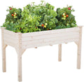 48x24x30in Elevated Wood Planter Garden Bed Z656