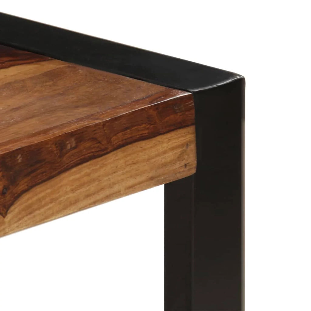 Sheesham Wood Coffee Table with Steel Legs U9907