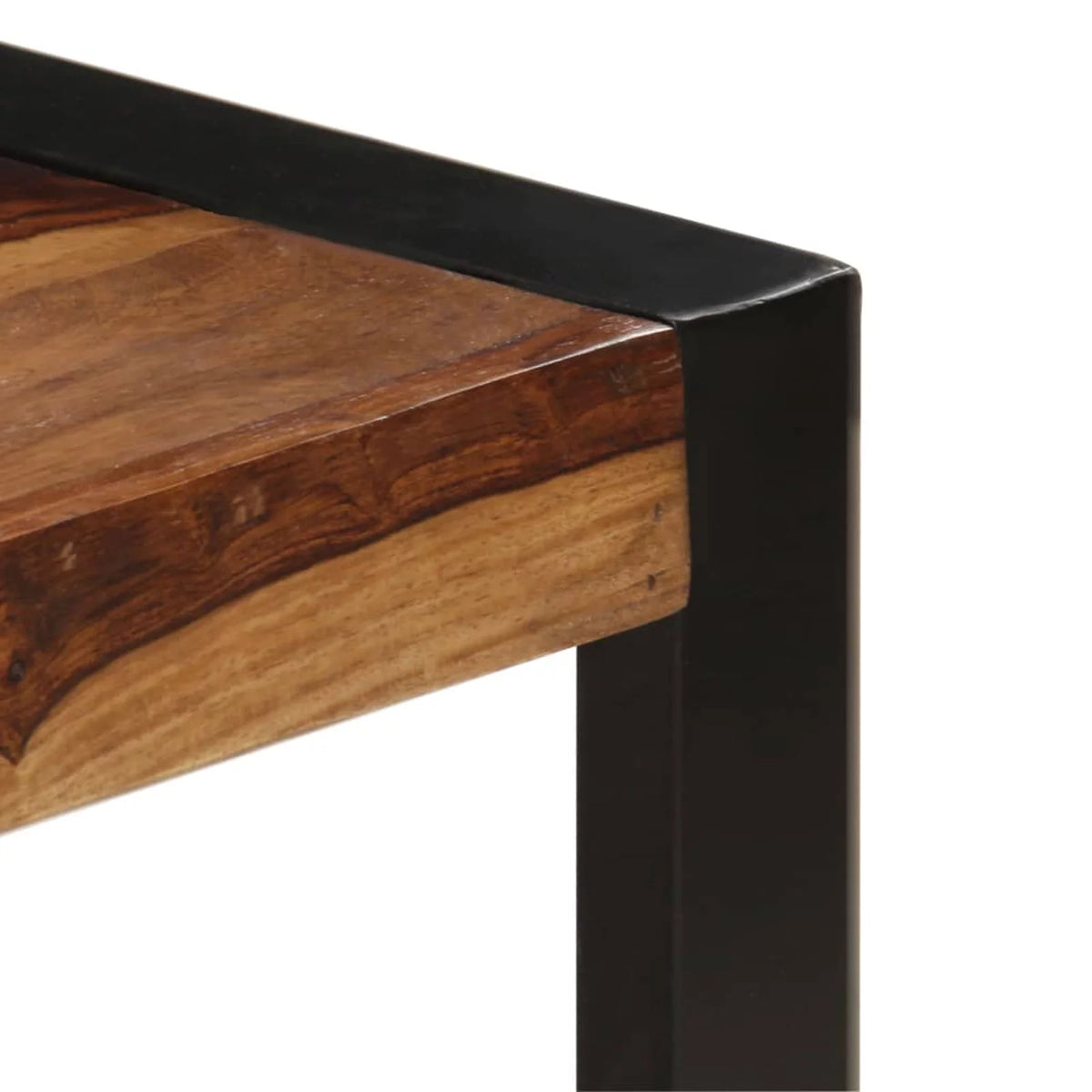 Sheesham Wood Coffee Table with Steel Legs U9907