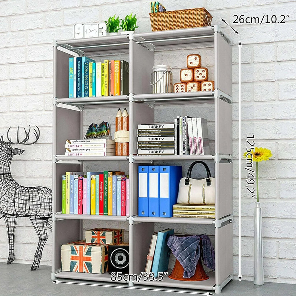 8 Cube Bookshelf Rack Bookcase Shelving Z928669