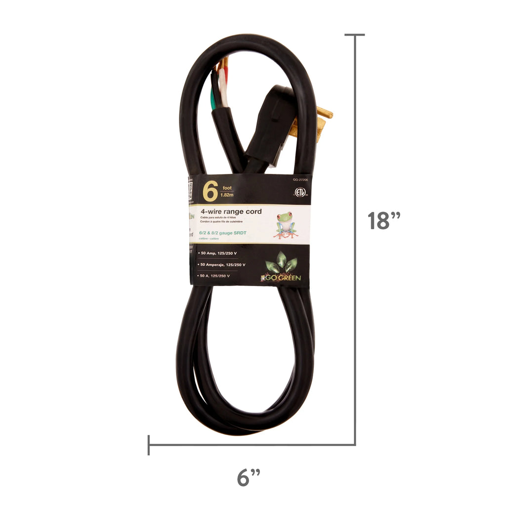 6' 4-Wire Range Cord, 50 Amp D420