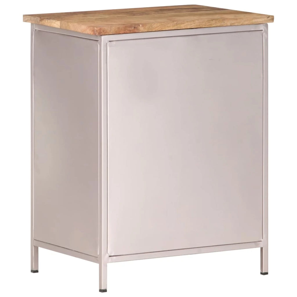 Rough Mango Wood Bedside Cabinet L380