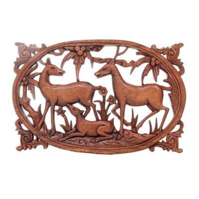 Hand-Crafted Wood Panel Wall Decor M549