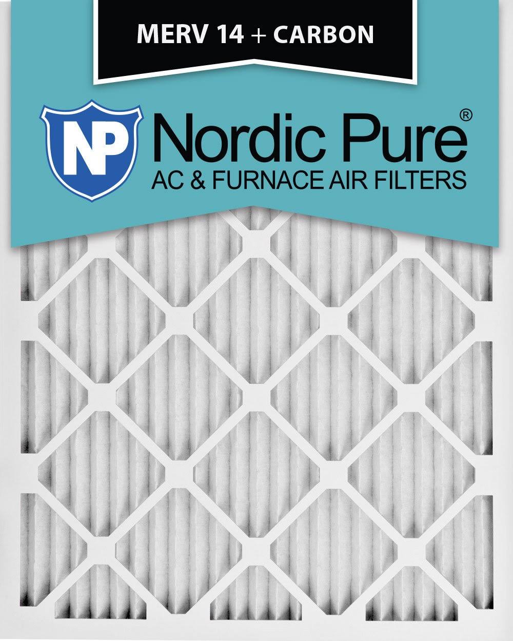 14x25x1 MERV 14 Pleated Carbon Air Filters 6 Pack D9117