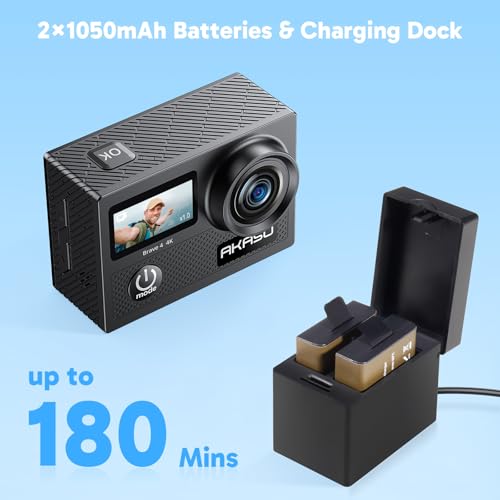 4K 30fps 20MP Waterproof Action Camera with 64GB MicroSD Card L227