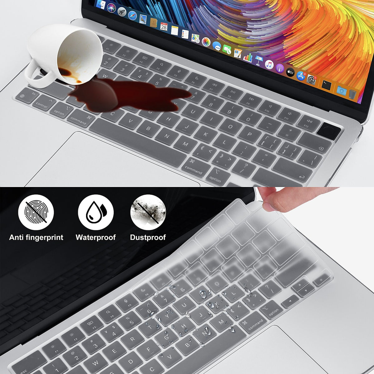 Black Rugged Laptop Sleeve with Keyboard Cover J637