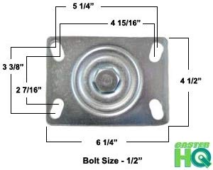 10 x 3 Heavy Duty Swivel Caster with Red Ductile Steel Wheel J4522