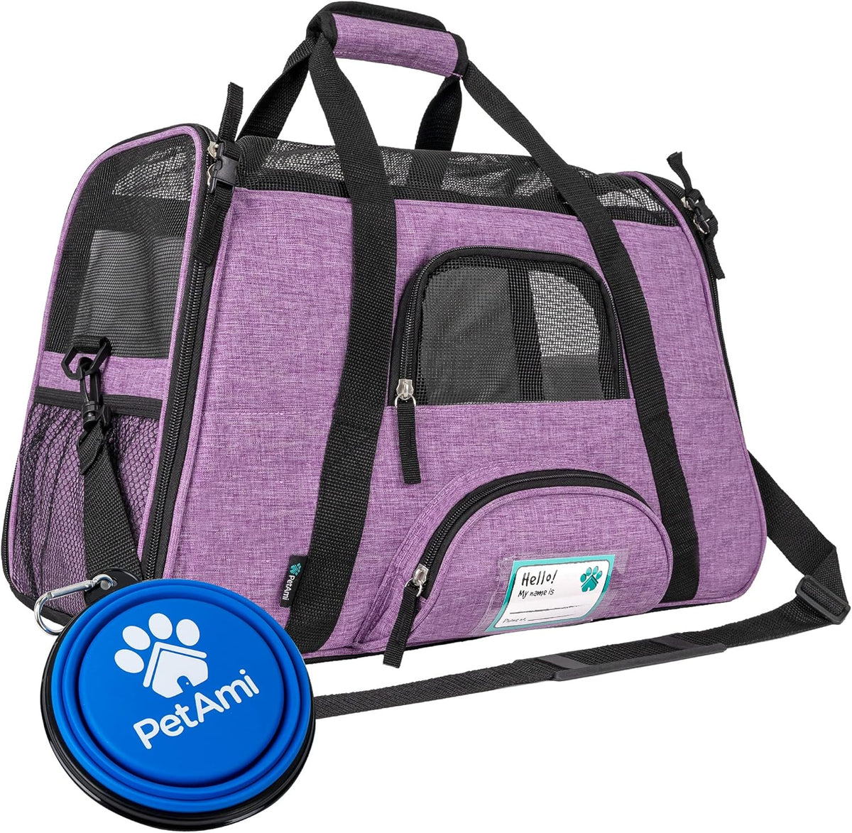 Soft-Sided Pet Travel Carrier, Small, Grey, Pack of 2 B439