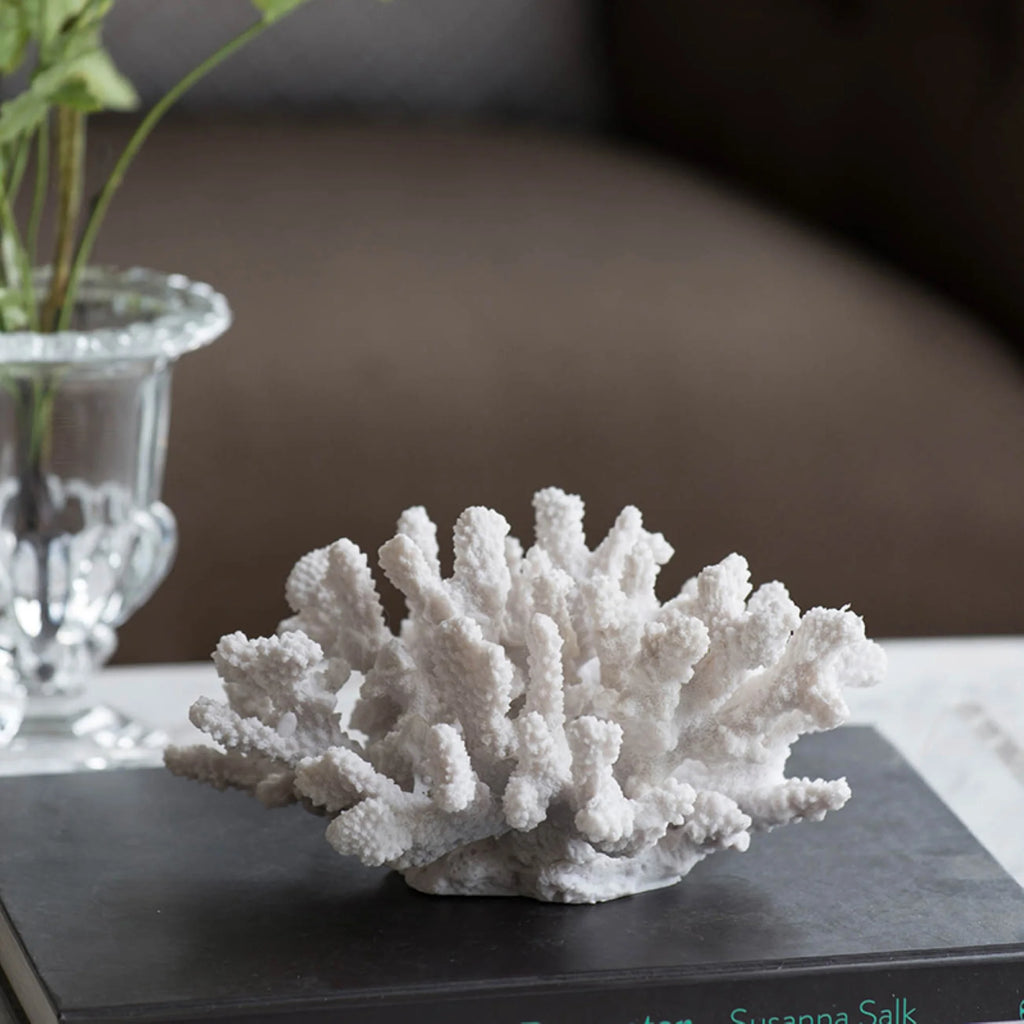 White Faux Coral Sculpture D433