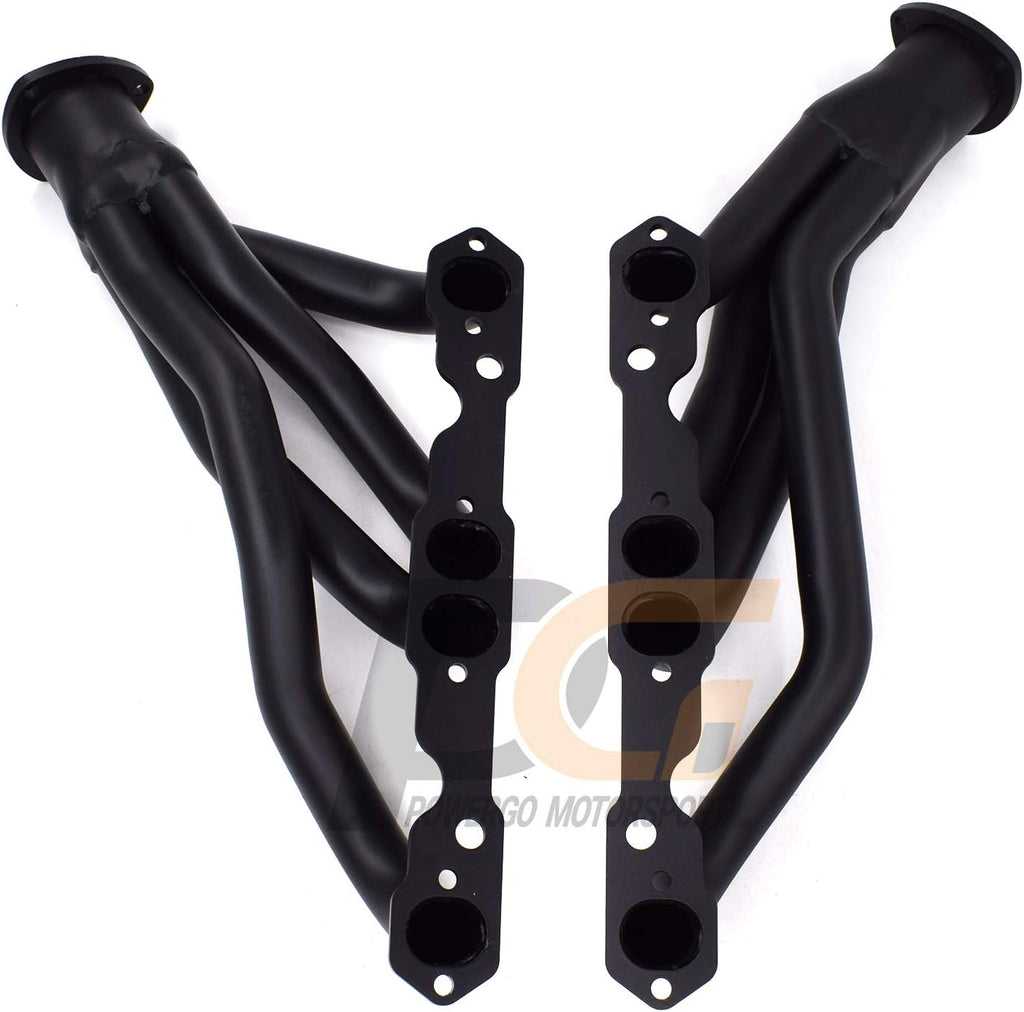 Exhaust Headers 1-5/8 in. Mild Steel Hi-temp Black Paint V8 G2825