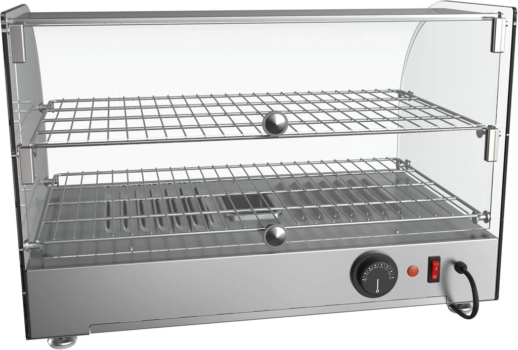 22" Commercial 2 Shelf Countertop Food Warmer Display Case, Silver U477980