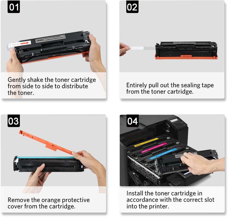 Black Cyan Magenta Yellow Toner Cartridge J616844