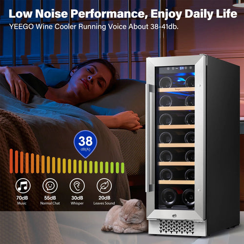 12 Bottle Wine Cooler Refrigerator with Glass Door Q61205