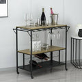 Mobile 3-Tier Storage Bar Cart J2148