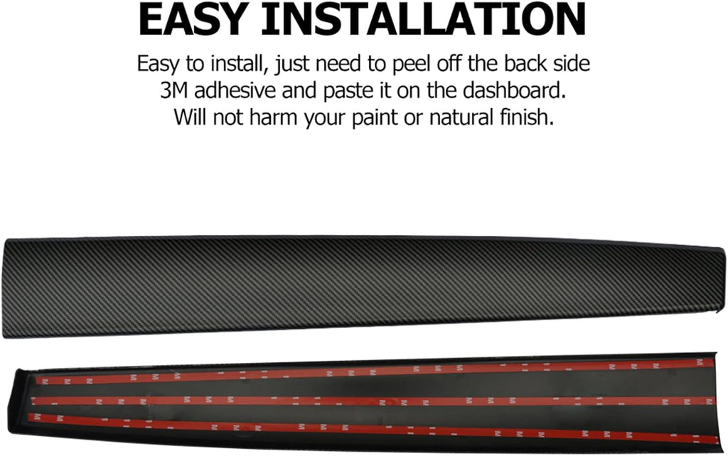 ABS Matte Carbon Fiber Pattern Dash Cover Wrap Pack of 2 C445048