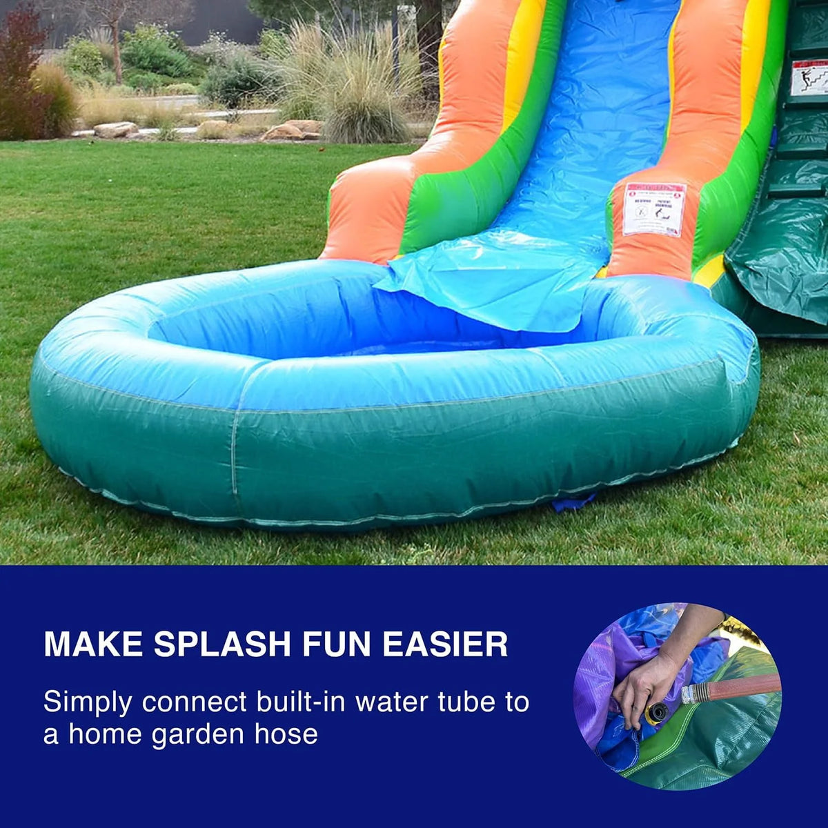 Inflatable Water Slide with Pool and Blower Y39280