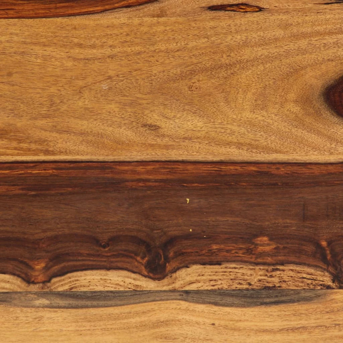 Sheesham Wood Coffee Table with Steel Legs U9907