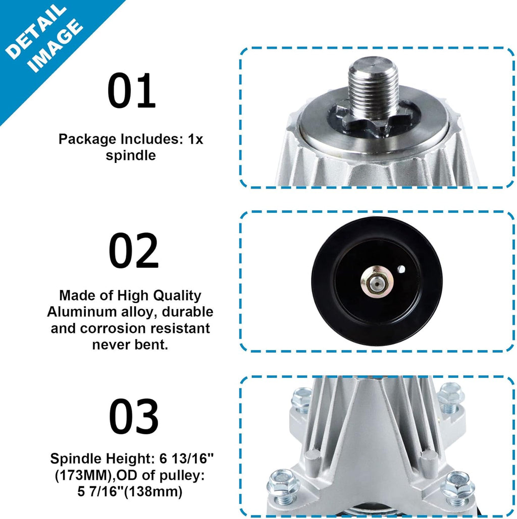 Spindle Deck Assembly with Pulley for 54 Deck Mower Pack of 2 Z85551