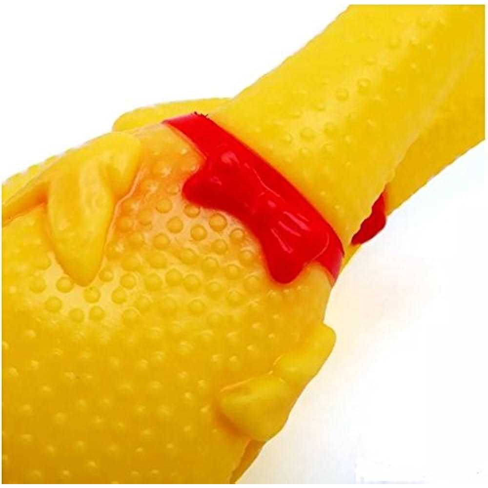 2 Pack Large Rubber Chicken Toy 12 inch K32809