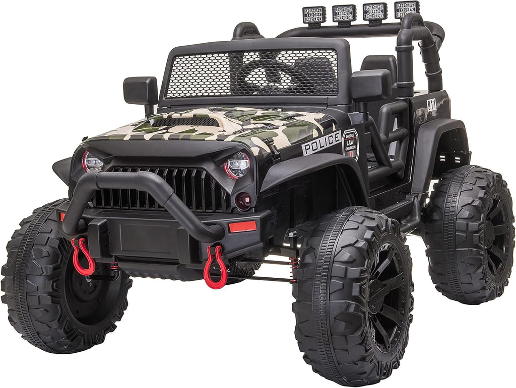 White 12V Battery-Powered Electric Ride On Car with Parent Remote Control P61677