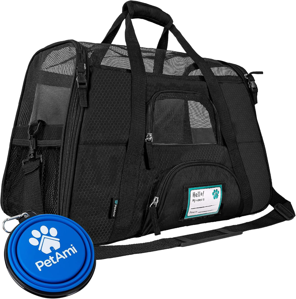 Soft-Sided Pet Travel Carrier, Small, Grey, Pack of 2 B439