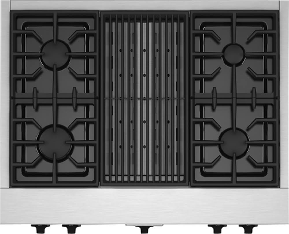 36x22 Stainless Steel Gas Cooktop and Griddle with 5 Hobs U603409