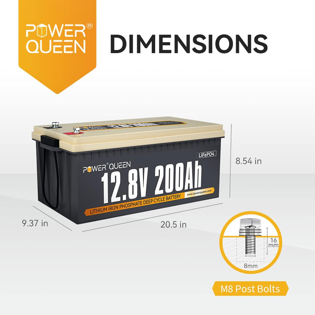 12.8V 200Ah LiFePO4 Lithium Iron Phosphate Battery R694